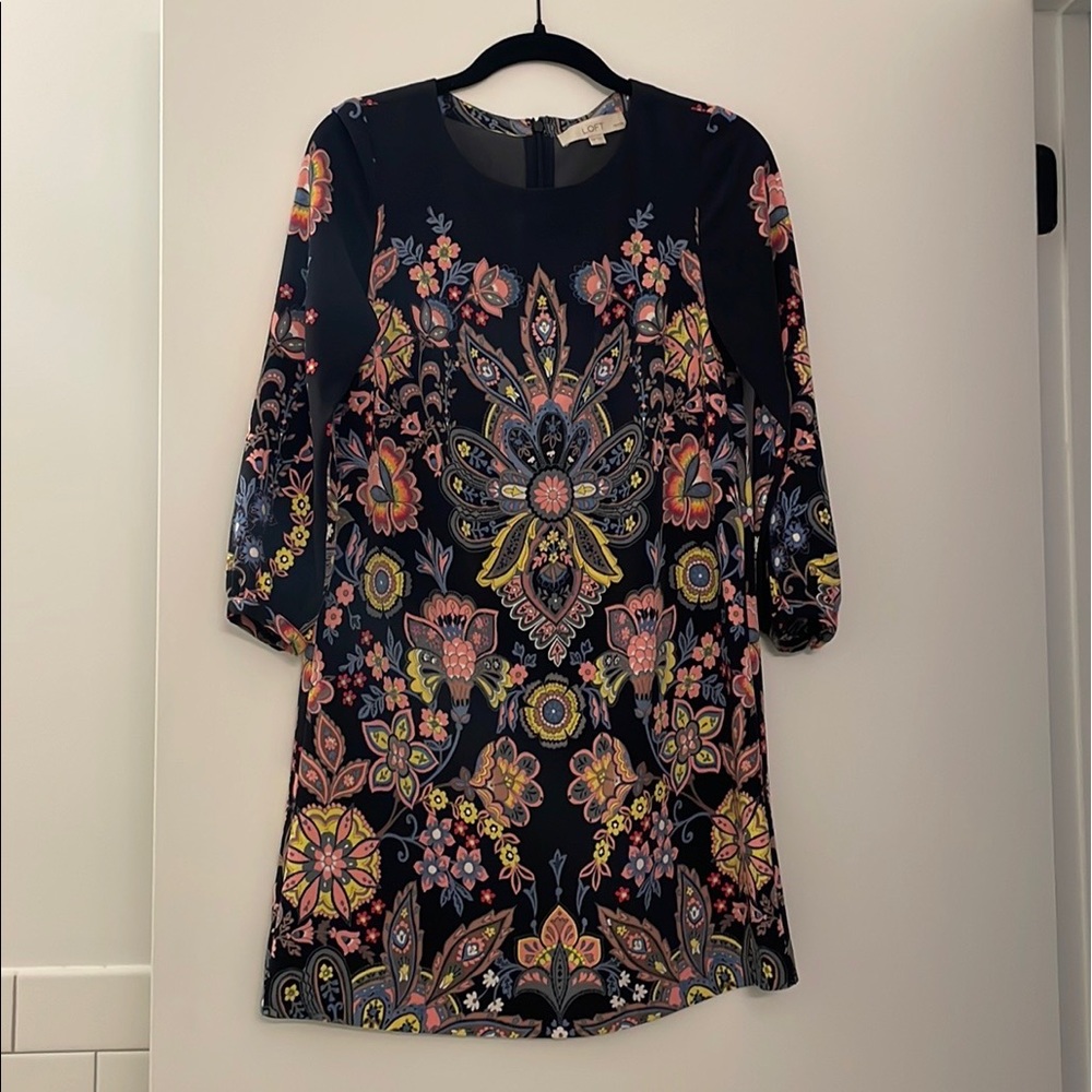 Loft Pattern Dress Size XXS Petite